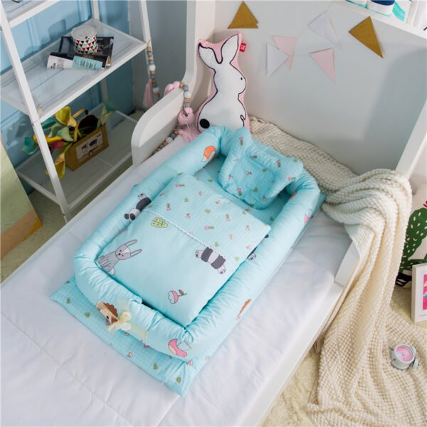 Cotton Portable Crib Bed for Newborns Foldable Backpack Crib Baby Bionic Bed,Adjustable Portable Crib Bed for Infant/Newborn Baby - Image 5